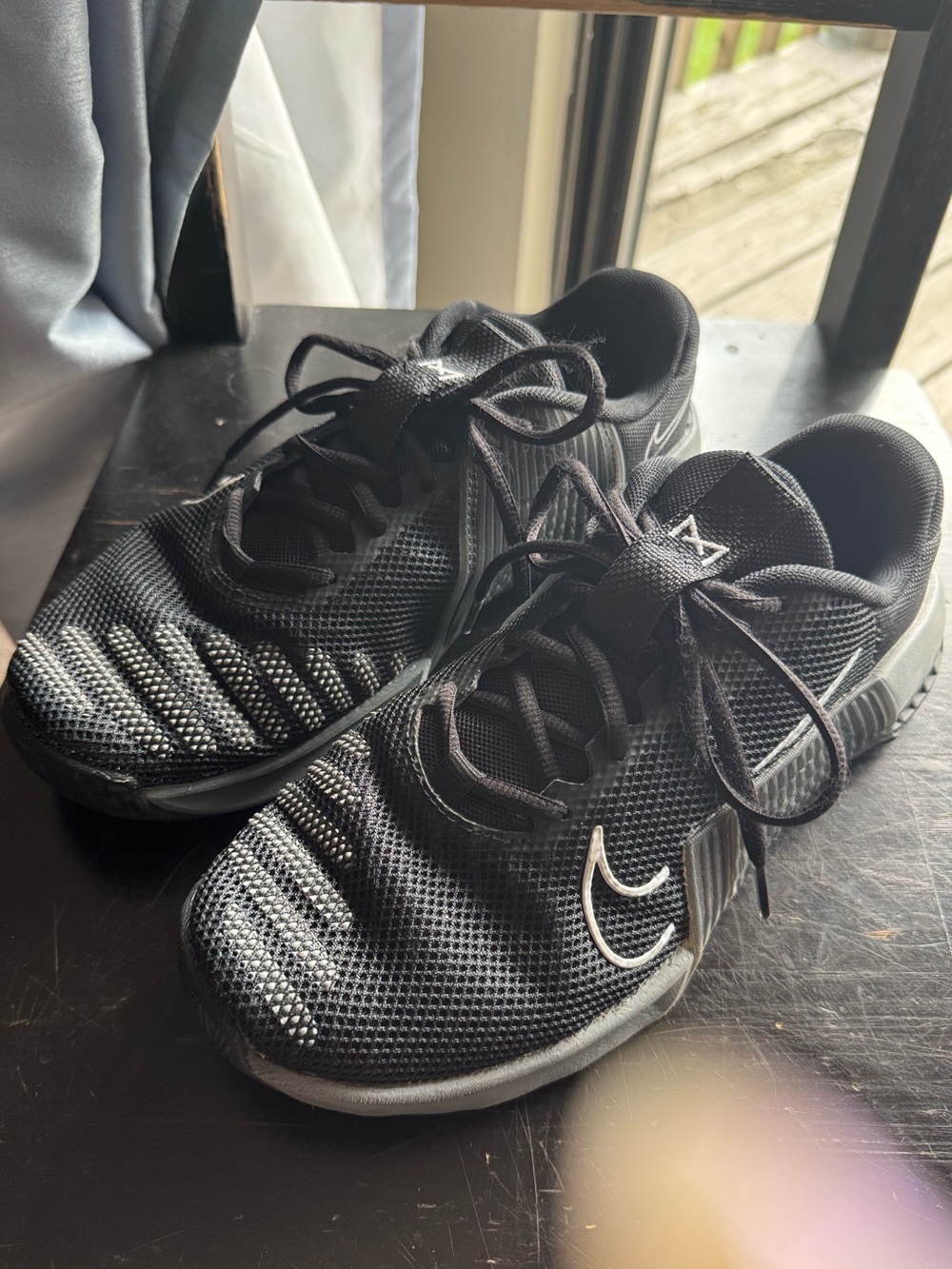 Nike Women’s Metcon 9 - Gray and Black Mesh Sneakers
